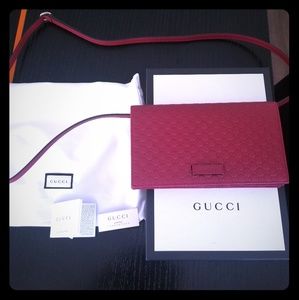 Guccissima micro crossbody wallet purse